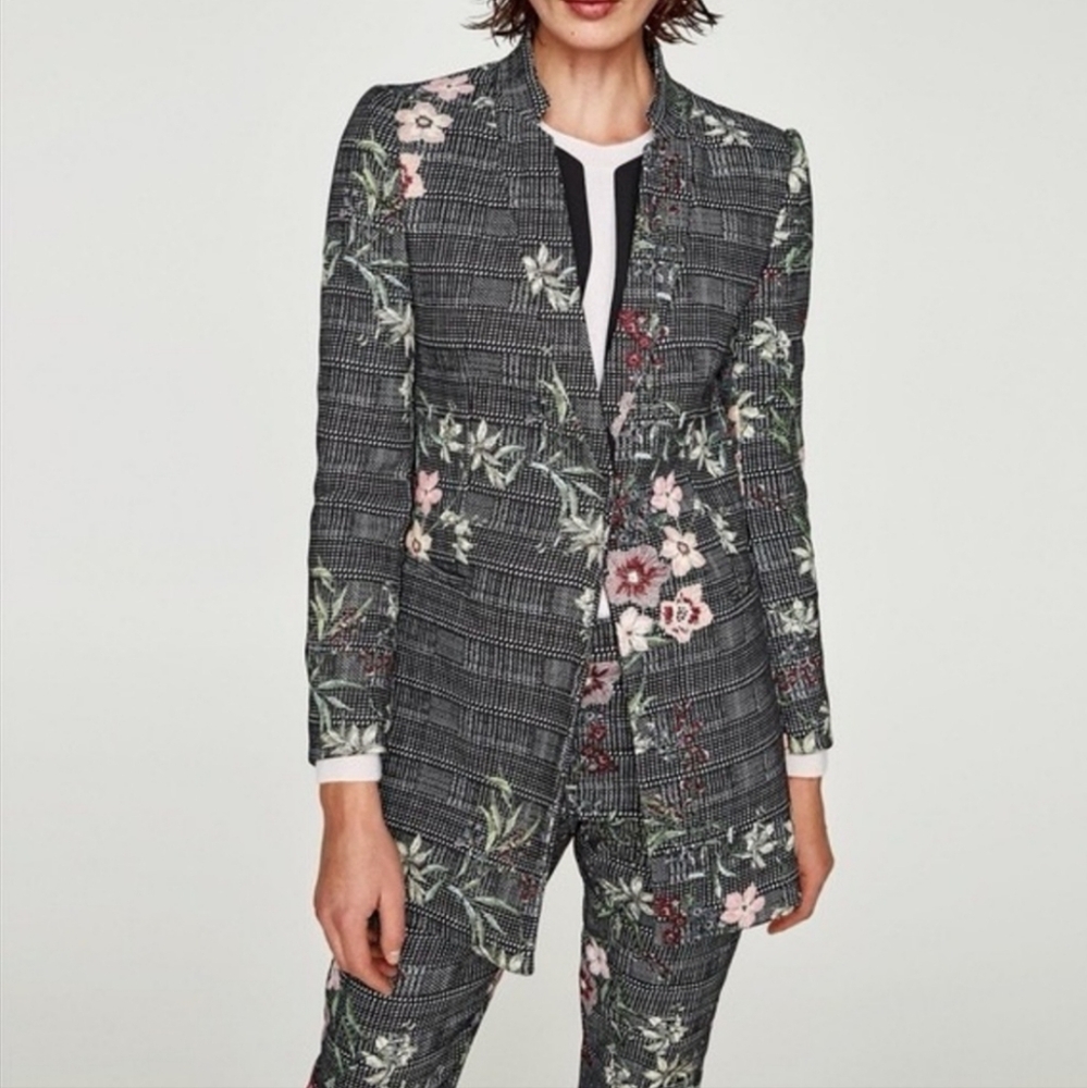 Zara - Embroidered Jacquard Frock Coat